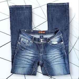 E·NINE Jeans Women's Dark Wash Boot Cut Jeans